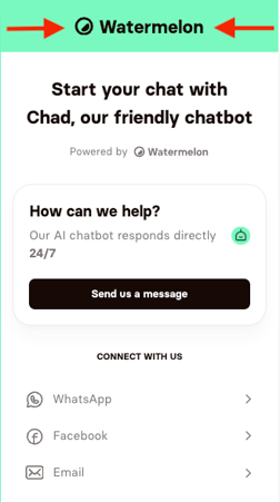 Header chat widget